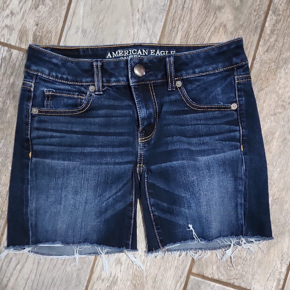 American Eagle Outfitters Dark Blue Jean Shorts